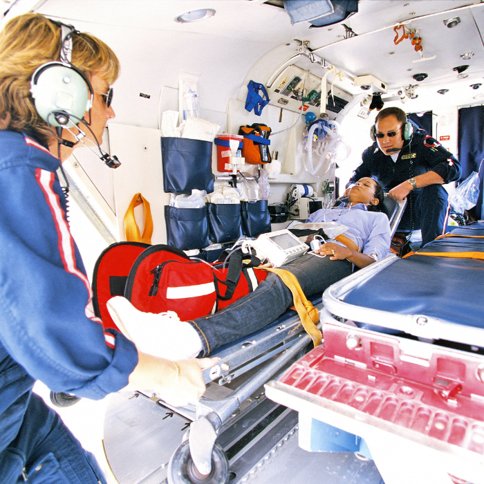 Critical injury medical transport representing cases handled by an accident lawyer ann arbor after serious accidents