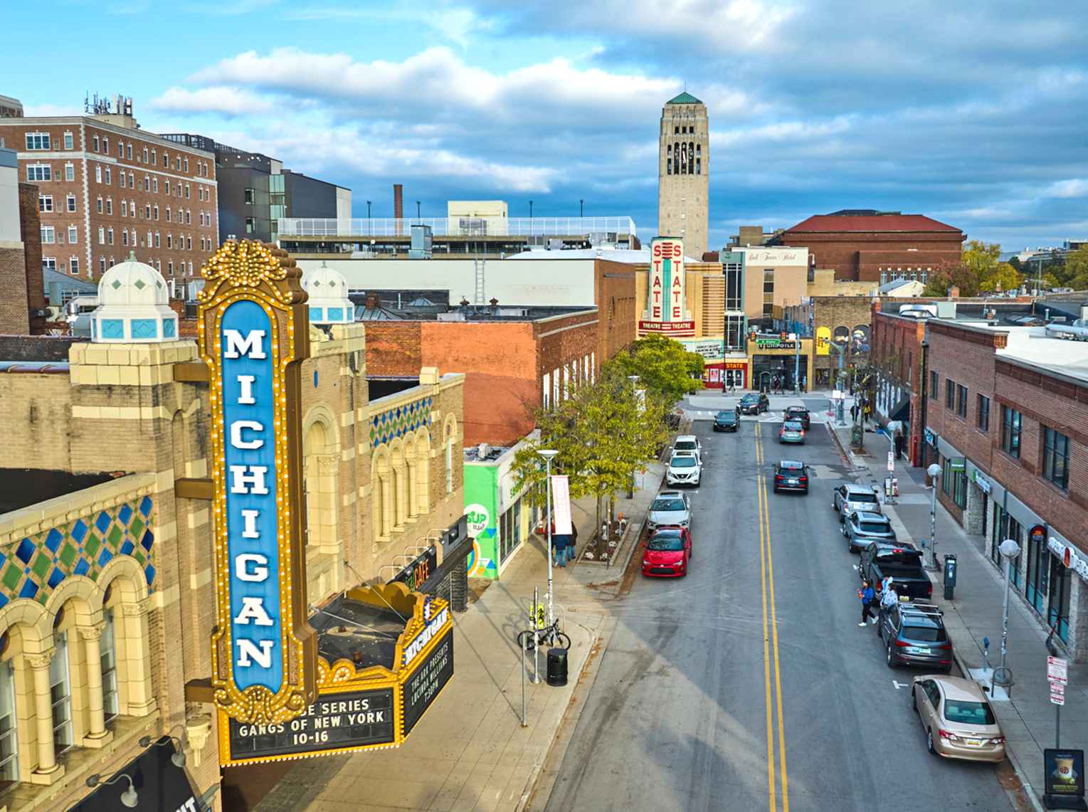 Downtown Ann Arbor cityscape near local courts representing Ann Arbor Lawyers serving clients throughout the community